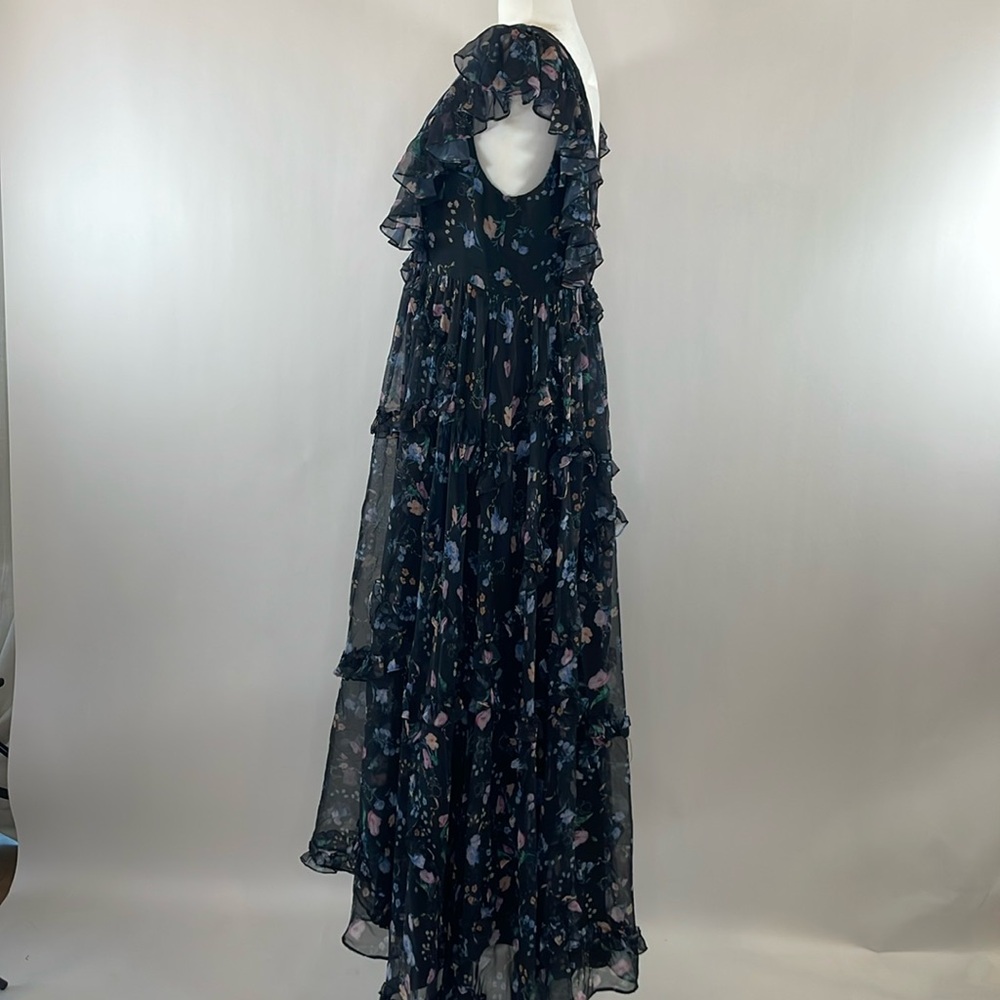Ieena for Mac Duggal Ruffled Floral Gown, Size 14 - Picture 9 of 16